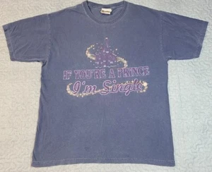 Walt Disney World Princess Shirt Retro T-Shirt M Faded Navy Blue Purple - Picture 1 of 8