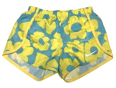 Nike Niñas Pequeñas Niño Talla 6X Dri Fit Floral Pantalones Cortos Atléticos Amarillo Azul Nuevo Foto 1 de 4