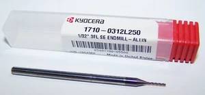 1/32" (.0312") CARBIDE END MILL 3 FLUTE EXTENDED ALTIN KYOCERA - 1710-0312L250 - Picture 1 of 2