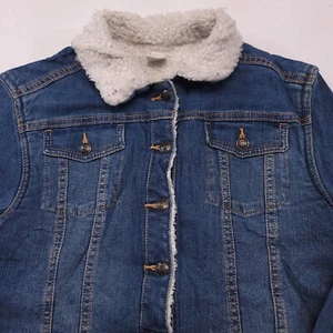 Crazy 8 Long Sleeve Button Up Casual Denim Jacket Girls Size Large L Blue - Picture 1 of 10
