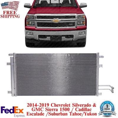 Front AC Condenser For 2014-2019 Chevrolet Silverado &GMC Sierra 1500 / Suburban - Image 1 of 4