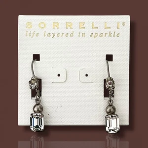 1.3/8" Long Crystal Envy Collection Dainty Clear Crystal Bridal Sorrelli Earring - Picture 1 of 4