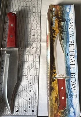 Santa Fe Trail Bowie Knife HK6074-140 with Leather Sheath New In Box - Image 1 of 4