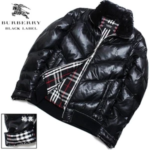 Pelliccia di coniglio uomo taglia L BURBERRY etichetta nera ricamo cavallo nova check 2WAY - Foto 1 di 9