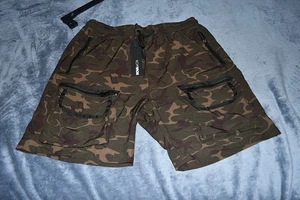 Nova Men Can't Have It Nylon Camo Cargo Shorts size  Medium, 7" inseam,  new - Picture 1 of 7