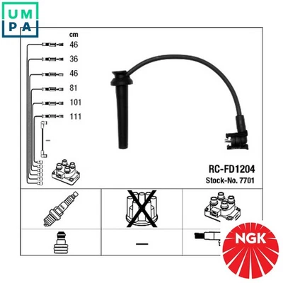 IGNITION CABLE KIT 7701 FOR FORD MONDEO/Mk/II/Turnier/Clipper/Rural/� COUGAR - Image 1 of 4