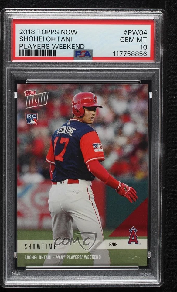 2018 Topps Now Players Weekend /1643 Shohei Ohtani PSA 10 GEM MT Rookie RC - Image 1 of 2