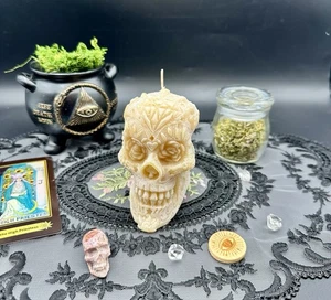 Vela calavera azúcar cera de abejas de Big Dipper Wax Works - Imagen 1 de 7