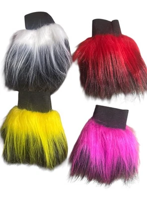 Hand Fur Arm Cuffs Fluffies Gloves  Costume Fuzzy Hand Covers Warmer Women Girls - Image 1 of 4