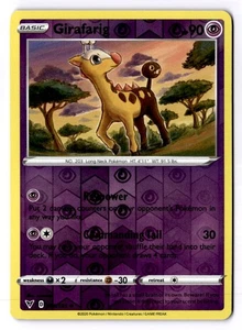 Girafarig Reverse Holo Uncommon SWSH04: Vivid Voltage 065/185 NM - Picture 1 of 2