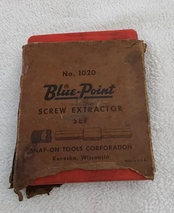 Blue Point No. 1020 Screw Extractor Set Snap-On Tools Red Case Incomplete USA - Picture 1 of 4