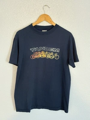 复古 70 年代 80 年代串联电脑衬衫 Tech 单针美国罕见中号 — 第 1/4 张图片