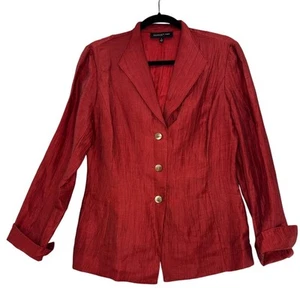 Jones New York Collection Blazer Jacket - Size 8 - Gold Button - Picture 1 of 10