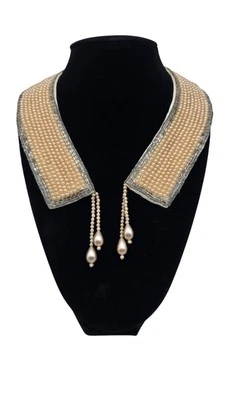 Cuello Truly Regal De Colección Años 50 Cuentas A Mano Perla Y Respaldo Satinado-Japón Foto 1 de 4