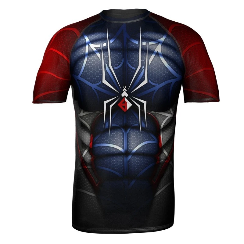 High Type KIDS Rash Guard, Leggings SPIDER -  BJJ MMA Judo Compression Top - Image 1 of 2