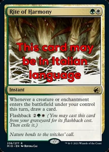 MTG RITE OF HARMONY FOIL EXC - RITO DELL'ARMONIA - MID - MAGIC - Picture 1 of 1