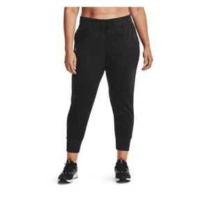 Under Armour Joggers Womens Plus 2X UA Fleece Training Pants Solid Black - Picture 1 of 4