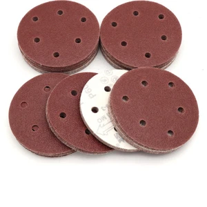 125/150/225mm Sanding Discs 6 Hole Sandpaper Orbital 40-2000 Grit Sander Pads - Picture 1 of 11