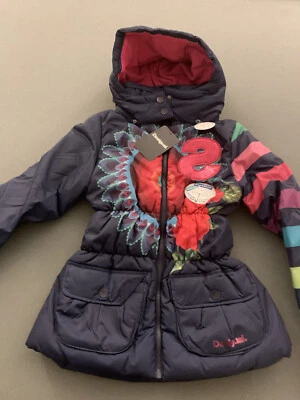 DESIGUAL NAVY JACKET WITH HOOD SZ 11/12 - Image 1 of 4