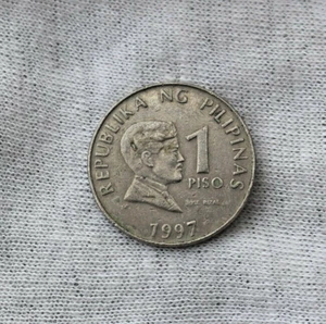 1997 Philippines 1 Piso Circulated - Picture 1 of 2