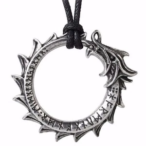 Alchemy Gothic Norse Loki Jormungand Ouroboros World Serpent Pendant Viking P774 - Picture 1 of 5