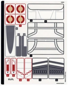 LEGO FOGLIO ADESIVO SOLO 75402 ARC-170 STARFIGHTER dal set Nuovo - Foto 1 di 1