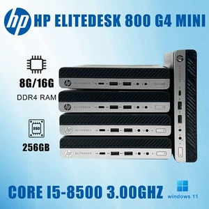 HP Elitedesk 800 G4 DM MINI PC I5-8500 8GB/16GB RAM 256GB SSD Win 11 BT - Picture 1 of 5
