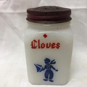 Vintage Cloves Spice Jar Milk Glass Dove Cincinnati Ohio - Picture 1 of 6