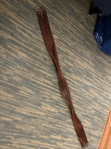 Bobby's English Tack Signature Girth Brown Leather * 48.5” * - Picture 1 of 12