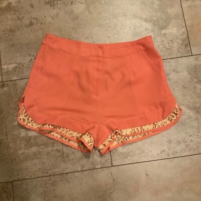 Pantalones Cortos UMGEE Para Mujer Talla S Naranja Melocotón Claro Detalle Encaje Bolsillos Ligeros Foto 1 de 4