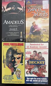 Sealed, VHS, Amadeus, Dances with the wolves, Becket, Poor pretty Eddie Movies - Picture 1 of 2