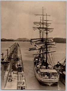 Schooner Tusitala In Panama Canal 1931 Original Antique Photograph - Picture 1 of 2