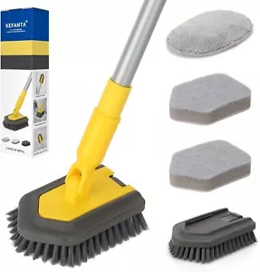 Tub Tile Shower Scrubber for Cleaning, 3 in 1 Tub Cleaner Brush with Extendab... - Picture 1 of 6