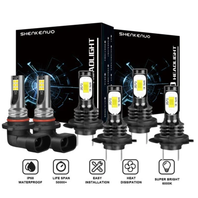 Fits Kia Soul EV 2015 2016 2017 Combo H7 H7& 9006 LED Headlight Fog Light Bulbs - Image 1 of 4