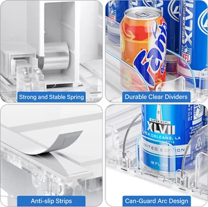 Drink Organizer for Fridge, Soda Can Organizer Dispenser for Refrigerator wit... - Picture 1 of 12