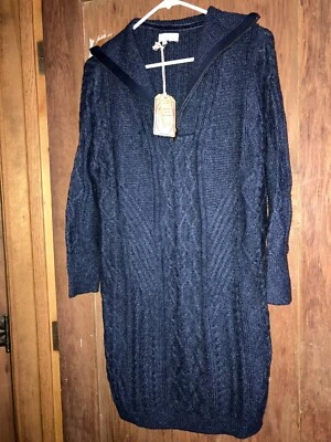 Vestido Suéter Túnica FatFace Alana Cremallera Cuello Tejido con Cable Azul Marino 6 Nuevo con Etiquetas Foto 1 de 4