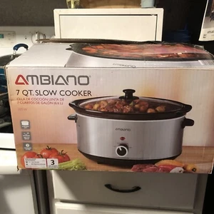 Crock-Pot 7 Quart Oval Manual Slow Cooker, Stainless Steel (SCV700-S-BR) - Picture 1 of 7
