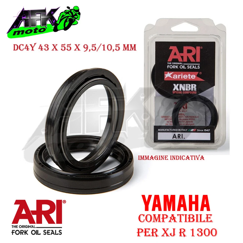 Paraolio Forcella DC4Y 43x55x9,5/10,5 mm per Yamaha XJ R 1300 1995-1996-1997 - Immagine 1 di 1