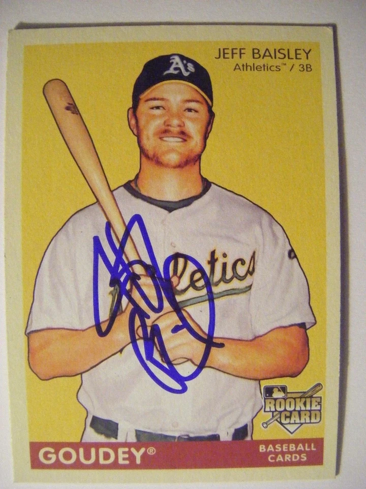 JEFF BAISLEY signed A's 2009 Goudey baseball card AUTO USF SOUTH FLORIDA Tampa - Image 1 of 1