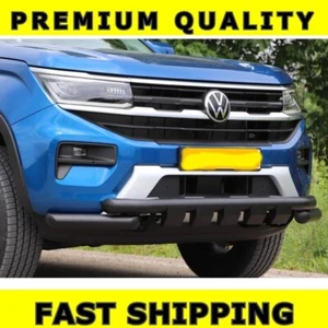 FOR VW VOLKSWAGEN AMAROK 2017+ BLACK NUDGE A-BAR BULL BAR GUARD CITY AXLE - Picture 1 of 6