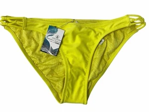 Volcom Lemon Yellow Simply Solid Full Swimsuit Bikini Bottom M Neon NWT - Picture 1 of 4