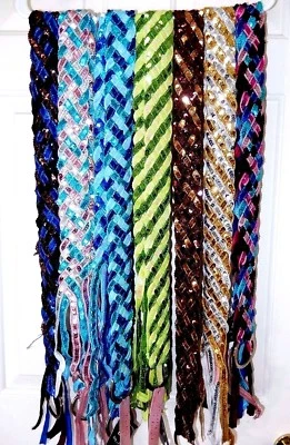 Bufanda o cinturón de lentejuelas Pretty Angel trenzado/tejido 2 en 1 - 7 opciones de color Nuevo con etiquetas Foto 1 de 4