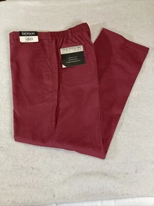 Thomson NWT Burgandy Classic Pants Back Elastic SZ 38x32 Style L035501 - Picture 1 of 16