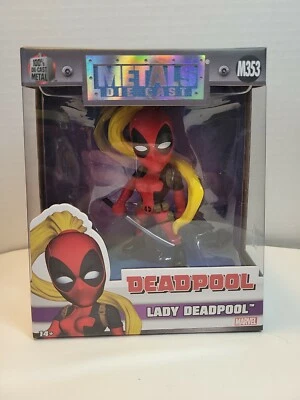 Figura fundida a presión de metales Jada Marvel Lady Deadpool M353 4" - A Foto 1 de 4