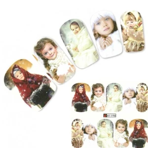 Tatuaje Nail Art Modelo Glamour Adolescente Uñas Pegatina Uñas Pie Water Decal - Imagen 1 de 2