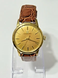 VINTAGE 1950'S 34MM ETERNA MATIC 17J MEN'S AUTOMATIC WATCH RUNS KEEPS TIME - Picture 1 of 10