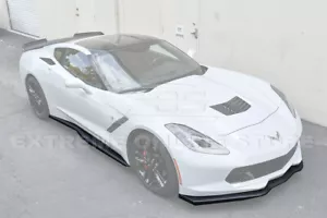 For 14-19 Corvette C7 | Z06 ABS Plastic Front Lip Splitter & Rocker Panels Pair - Foto 1 di 12