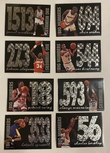 1994-95 HOOPS BIG NUMBERS SILVER / Lot Of 8 / BN2 BN3 BN4 BN6 BN7 BN8 BN11 BN12 - Picture 1 of 2