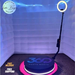 360° Photo Booth 80cm automatischer motorisierter Spinner mit Flightcase für Veranstaltungen - Bild 1 von 14