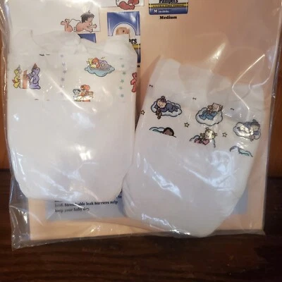 (2) Oso Pampers plástico arrugado nube para dormir bebés vintage de los años 90 1994 Foto 1 de 4